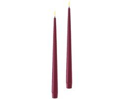 Deluxe Homeart LED Dinerkaars - 28cm - Magenta - 2 stuks