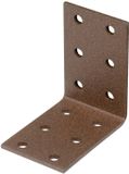 Alberts 822385 DURAVIS® geperforeerde hoekbeugel, roestbruin duplex gecoat, afmetingen 60 x 60 x 40 mm, 50er Set