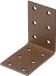 Alberts 822385 DURAVIS® geperforeerde hoekbeugel, roestbruin duplex gecoat, afmetingen 60 x 60 x 40 mm, 50er Set