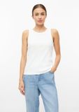 s.Oliver T-shirt Vrouwen Wit Katoen Korte Mouw Ronde Hals Aansluitend Extra Kort