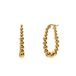 Lucardi Dames Stainless steel goldplated oorringen bol