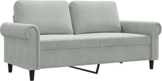 vidaXL Tweezitsbank 140 cm fluweel lichtgrijs