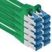 Patchkabel 1aTTack.de Patchkabel – 10x 10m Ethernet-, netwerk-, LAN-kabel CAT6a (voor Gigabit-netwerken, routers, switches, modems met RJ45-ingang – groen)