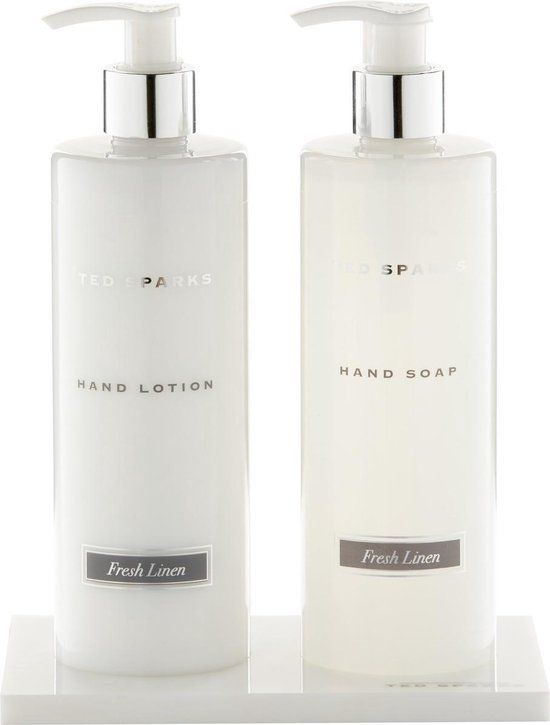 Ted Sparks Handverzorging Gift Set - Fresh Linen - 390ml - 2 stuks