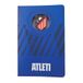 MOCIWORLD - Notitieboekje Atlético de Madrid met 3D-logo - Gebonden met stoffen rug en hoogwaardige afwerking - 120 blanco pagina's - Kleur: blauw - Formaat: A6