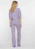 Geisha Broek Tweed Melange Broek 51224 20 Off-white/lilac Dames Maat - S