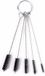 Go Go Gadget - Set de 5 pièces de raclettes/brosses de nettoyage en acier sur anneau porte-clés