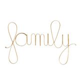 FAMILY gouden messing draad woord