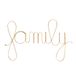 FAMILY gouden messing draad woord