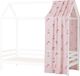 Hoppekids Ole Lukoie rideau pour lit cabane 90x200 cm, rouge