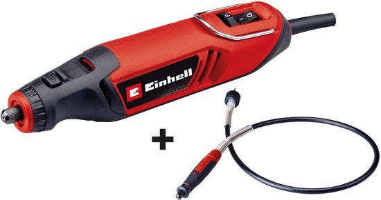 Einhell Slijp- en Graveer machine TC-MT 150 E - 150W - Elektronische toerentalregelaar: 10000-35000 t/min - Flexibele as - Incl. 117 accessoires in opbergkoffer