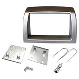 Sound Way Autoradio Installatiekit, 2 DIN adapterframe voor Lancia Y Ypsilon 2006-2011 met grijze steunen