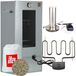 ITA Elektrische Rookoven 7000 - Smoker Set met Verwarming, Rookgenerator - Rookkast met Raam & Thermometer - Gelegeerd Staal - EU Kwaliteit, Direct van de Fabrikant - 81 cm met 3 Niveaus