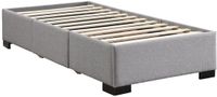 Vente-unique Bedbodem met lades 90 x 190 cm - Grijze stof - KOLANE