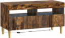 vidaXL meuble TV LED ARNHEM 81 x 35 x 43 cm chêne fumé bois modifié