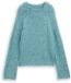 Tom Tailor - Pull en maille ample en laine - Taille M - mouliné bleu sarcelle blanc