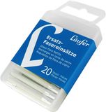 Läufer 10200 Vervangende vezelinzetstukken voor Läufer glasvezelgumstift, 20 reservekwasten voor glasgum