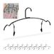 Relaxdays Lingeriehanger, 10 stuks, Metaal, Zwart