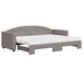 VidaXL Lit de jour extensible avec matelas, taupe, 80x200 cm, tissu