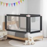VidaXL Bedhekje peuter 150x25 cm stof donkergrijs