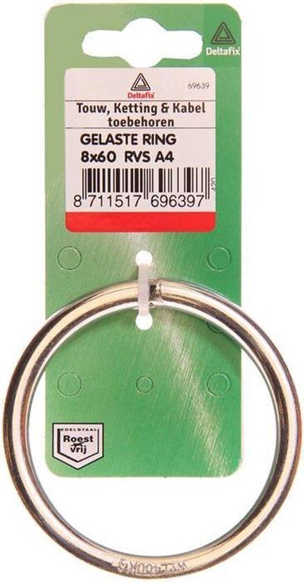 Deltafix Gelaste ring 4x30 RVS - 2 stuks