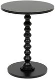 Atmosphera Bijzettafel/salontafel Alexa - zwart - MDF hout - rond - D38 x H50 cm
