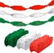 Folat guirlande fête - ensemble combiné - rouge - vert - blanc - 24 mètres - papier crêpé