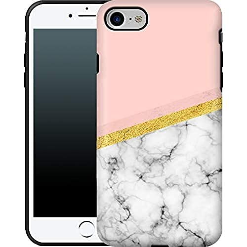 caseable caseable Apple iPhone 7/8/SE (2020) telefoonhoes - premium beschermhoes met schokabsorberende binnenlaag & krasbestendig oppervlak - kleurrijk design & rondom print - marmer slice - marmer