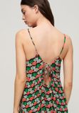 Superdry Beach Maxi-hemdjurk Dames Oranje Geo Dierenprint Viscose/Katoen