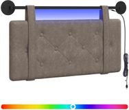 vidaXL - Hangend hoofdbord - Grijs - Antiek - PU