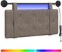 vidaXL - Hangend hoofdbord - Grijs - Antiek - PU