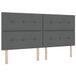 vidaXL Boxspringbed met hoofdeinde Donkergrijs 200 x 200 cm Stof