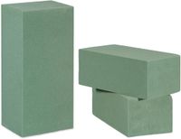 Merkloos 6 x steekschuim verse bloemen - oase blokken - nat - groen - bloemstukken