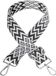 Goodivery ® Bandoulière 3,8 cm de large, Réglable, Polyester, Noir/Blanc