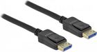Delock 80263 DisplayPort-kabel DisplayPort Aansluitkabel DisplayPort-stekker 3 m Zwart 10K UHD, Vergulde steekcontacten