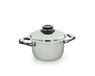 ECOVITAM Kookpan, 3,8 l, roestvrij staal 18/10, diameter 20 cm, voor alle warmtebronnen, geïntegreerde thermometer