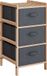 Vicco Bruno Meuble de salle de bain – 34,5 x 67 cm avec 3 tiroirs en tissu Gris