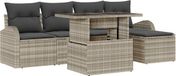 vidaXL Banc de jardin gris clair polyrattan