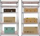 Arebos 2x Stellingkast - Opbergrek - 5 Planken - 875 kg Draagkracht - 90x40x180 cm - Metaal/MDF