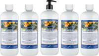 Claudius Cosmetics B.V. Claudius Bodylotion Orange 5 x 1 liter met 1 pomp (wit)