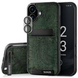 SURAZO Echt leren achterhoesje voor Apple iPhone 16