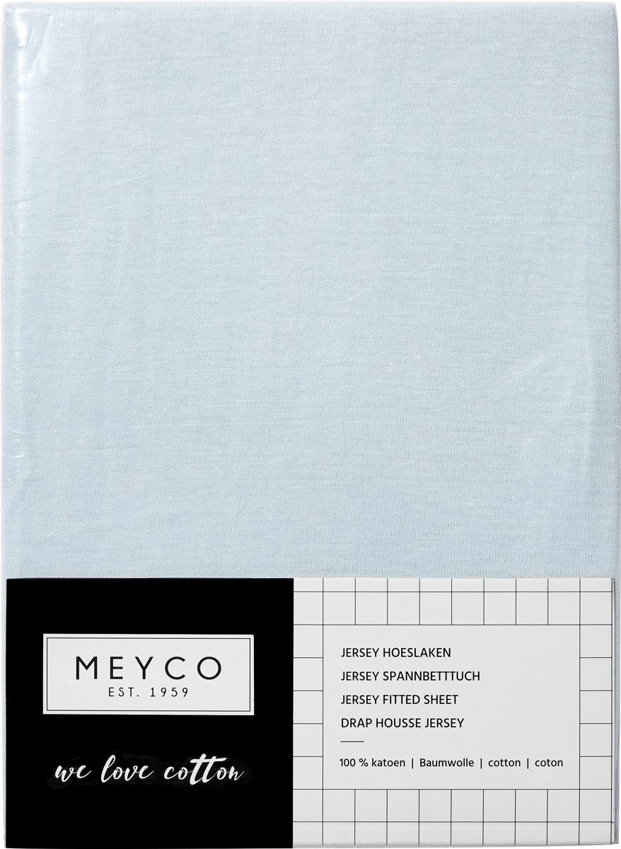Meyco jersey hoeslaken lichtblauw 40 x 80/90 cm Lichtblauw