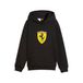 PUMA Hoodie en Polaire à écusson coloré Scuderia Ferrari Enfant et Adolescent, Noir, 116