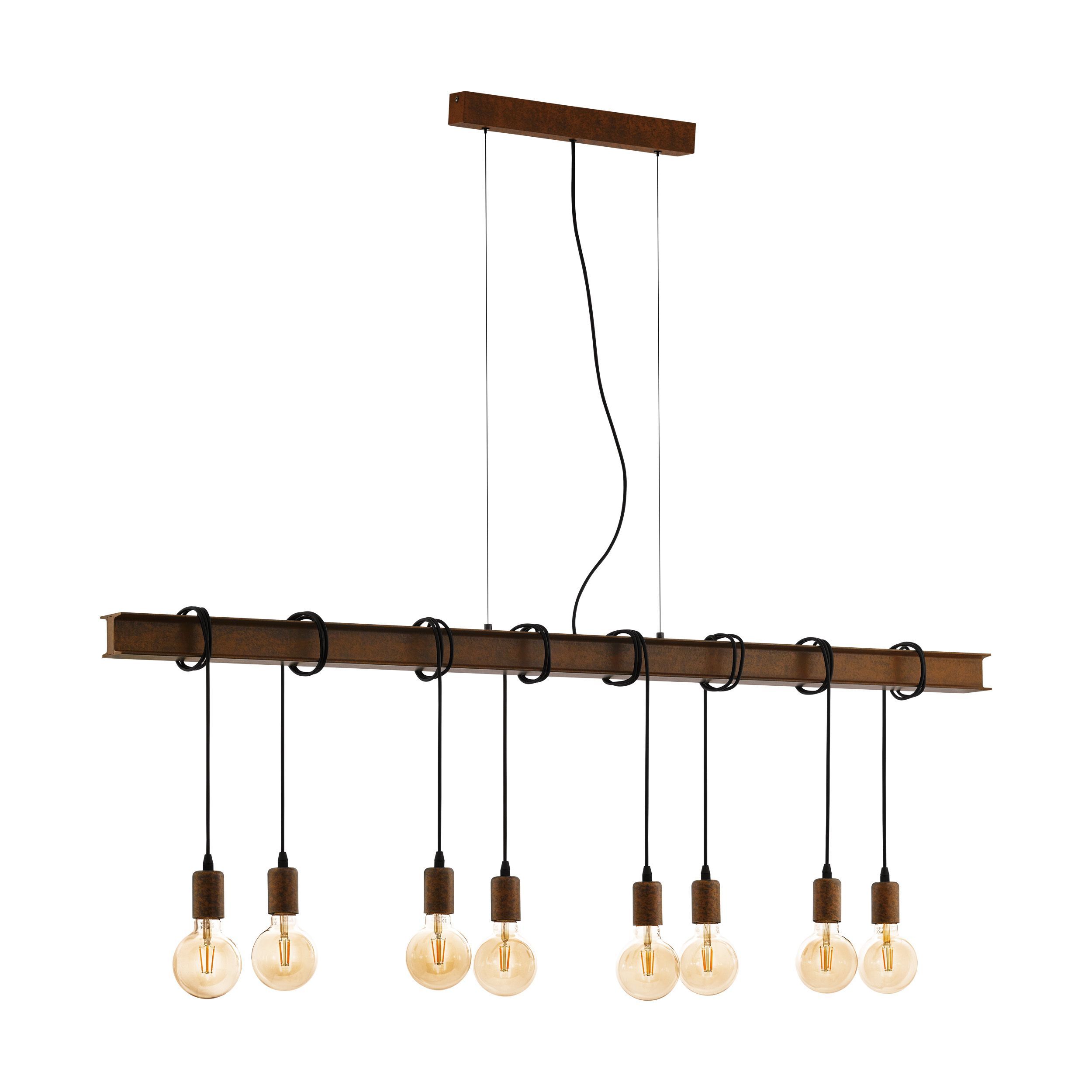 EGLO Townshend 4 Hanglamp - E27 - 110cm - Bruin