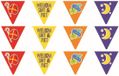 Merkloos / Sans marque Haza-Witbaard 3x Papieren vlaggenlijnen Welkom Sint en Piet 6 meter