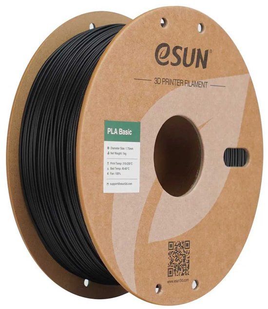 eSun PLA-Basic Zwart / Black - 1 kg - 1.75 mm - 3D printer en 3D pen filament