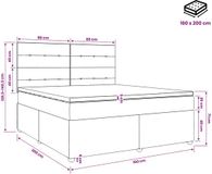 vidaXL Boxspringbed met matras, zwart, 160 x 200 cm, gestoffeerd