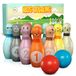 Jeu de quilles en bois - 12 pièces - 10 quilles et 2 boules - Pour enfants