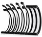 AsiaHorse Verlengkabel Set - 16AWG - Sleeved PSU Verlengkabels - 24-Pin ATX - 1x 8-Pin EPS (4+4) - 2x PCIe 8-Pin (6+2) - 30 cm - 2x 6-pin - Inclusief Cable Combs - Wit/Zwart