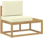 vidaXL Eindsofa Wit 91 x 63 x 73 cm Massief Acaciahout